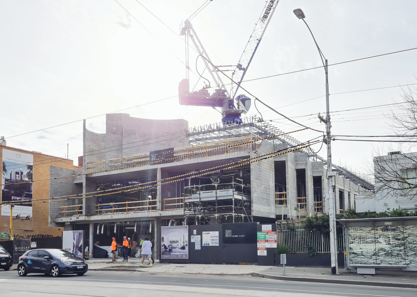 Fawkner House construction